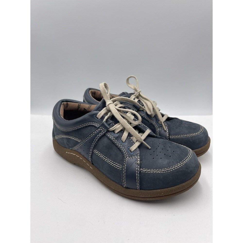 Barefoot Freedom Geneva Drew Shoes Blue Leather Diabetic Women's 7W ‼️Read